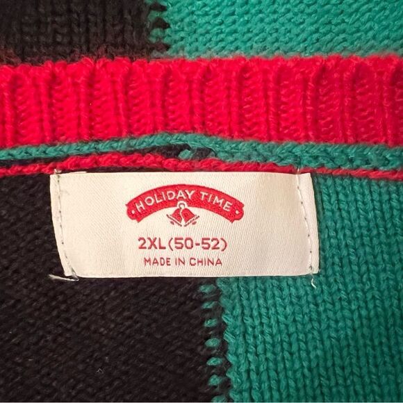 Naughty Nice Santa Ugly Christmas Sweater Two Toned Men’s XXL Holiday Time - Picture 5 of 5